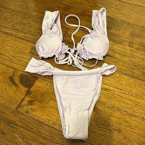 lavender bikini size small NWT